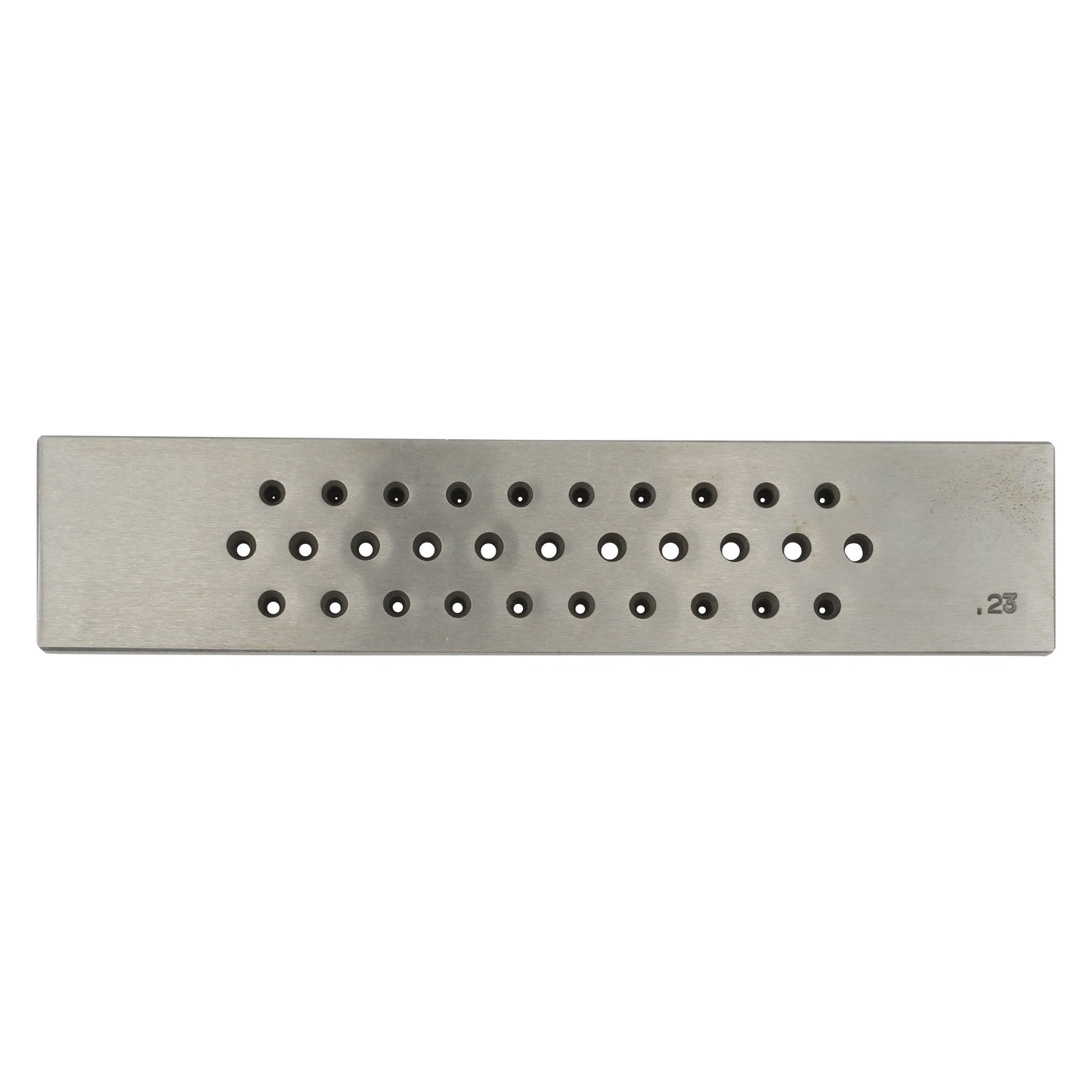 Round Wire Draw Plate, 3mm - .5mm, 31 Holes, Hardened Steel