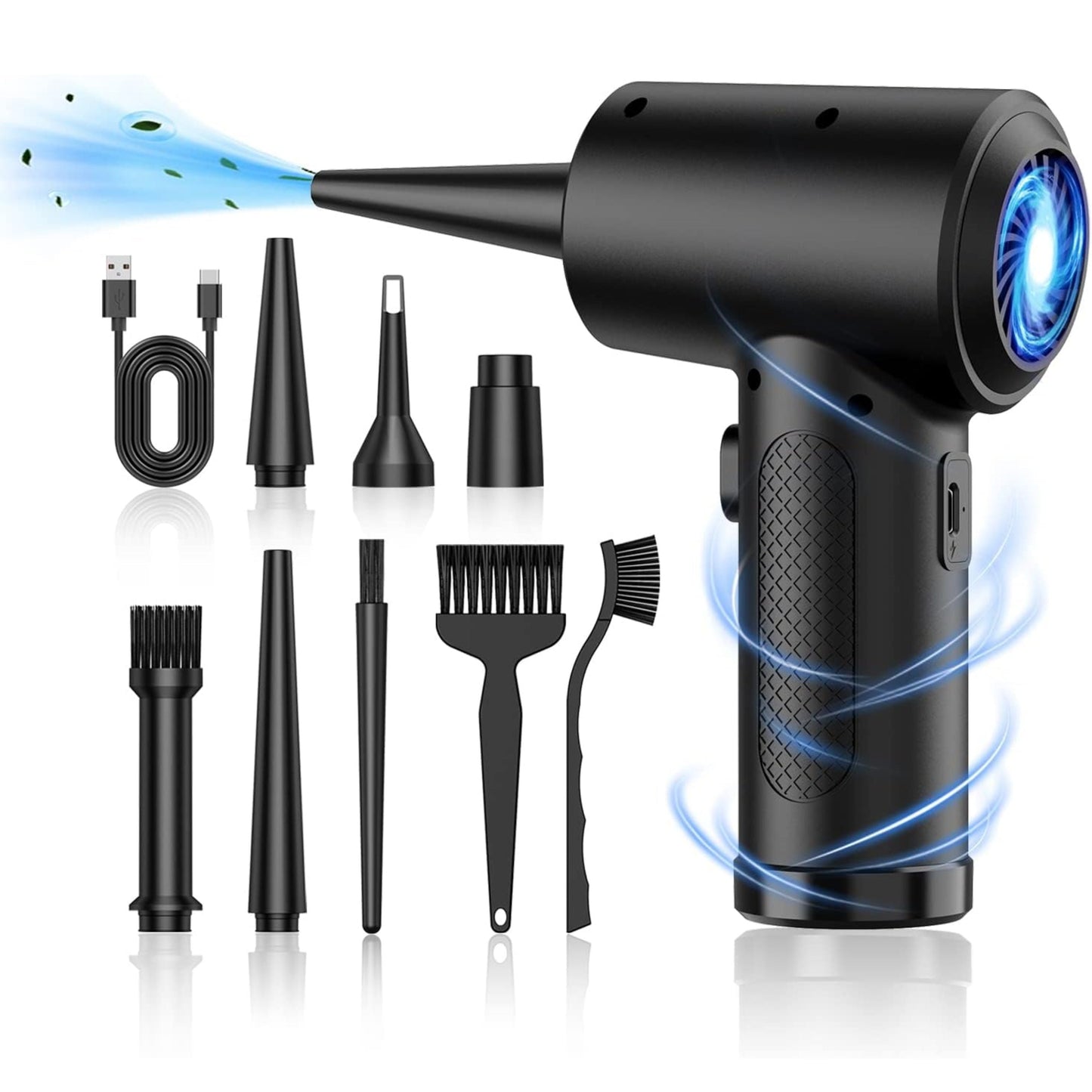 Cordless Air Duster – 51000RPM Turbo Blower with LED, Portable