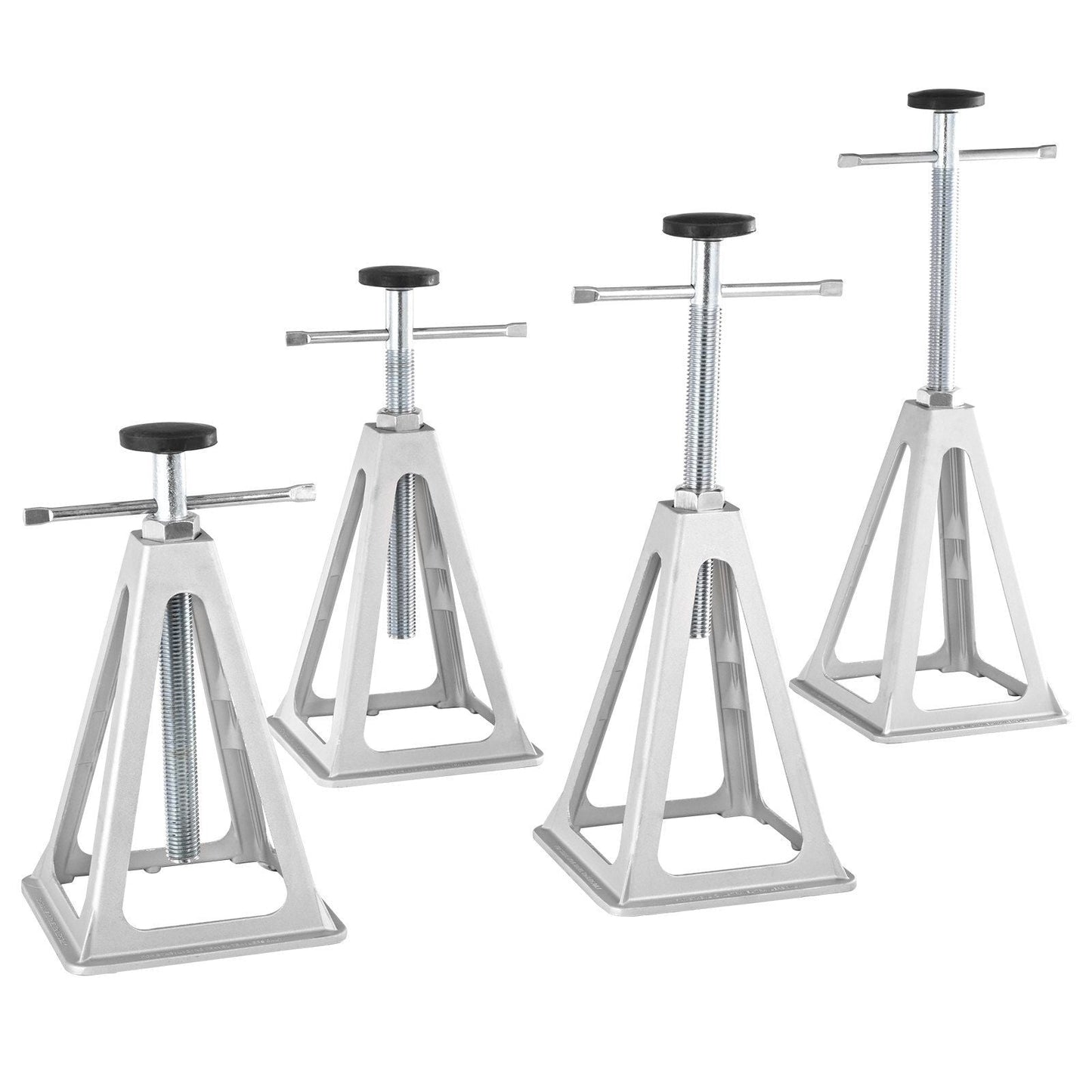 RV Stabilizer Jacks, 4 Pack Aluminum RV Leveling Jacks, RV Stack Jacks for RV Travel Trailer Camper, Single Screw Jack Support up to 6000 Lbs, Adjustable from 11 inch to 17 inch
