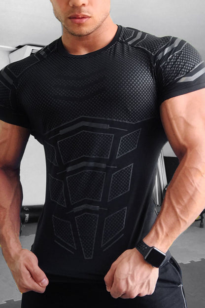 Men's Plus Size Round Neck Short Sleeve T-Shirt