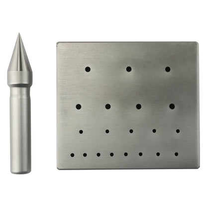 Round Bezel Forming Block, 20 holes, 17° Taper, 5mm - 20mm Diameter