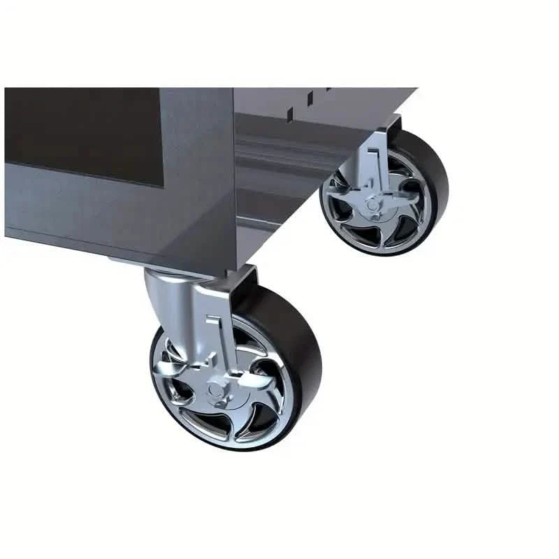 4 Drawers Multifunctional Tool Cart With Wheels And Wooden Top