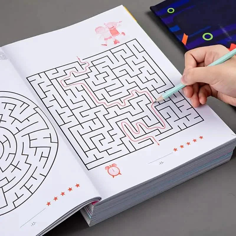 192 Patterns Concentration Maze Training Book