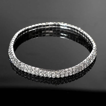 2-Piece: Women's Twinkle Diamond Anklet