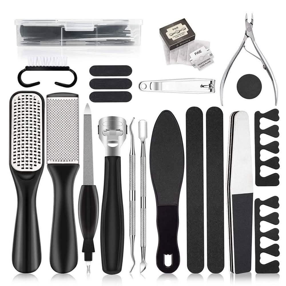 20-in-1 Professional Pedicure Kit, Foot Care File Set for Callus and Dead Skin Remover