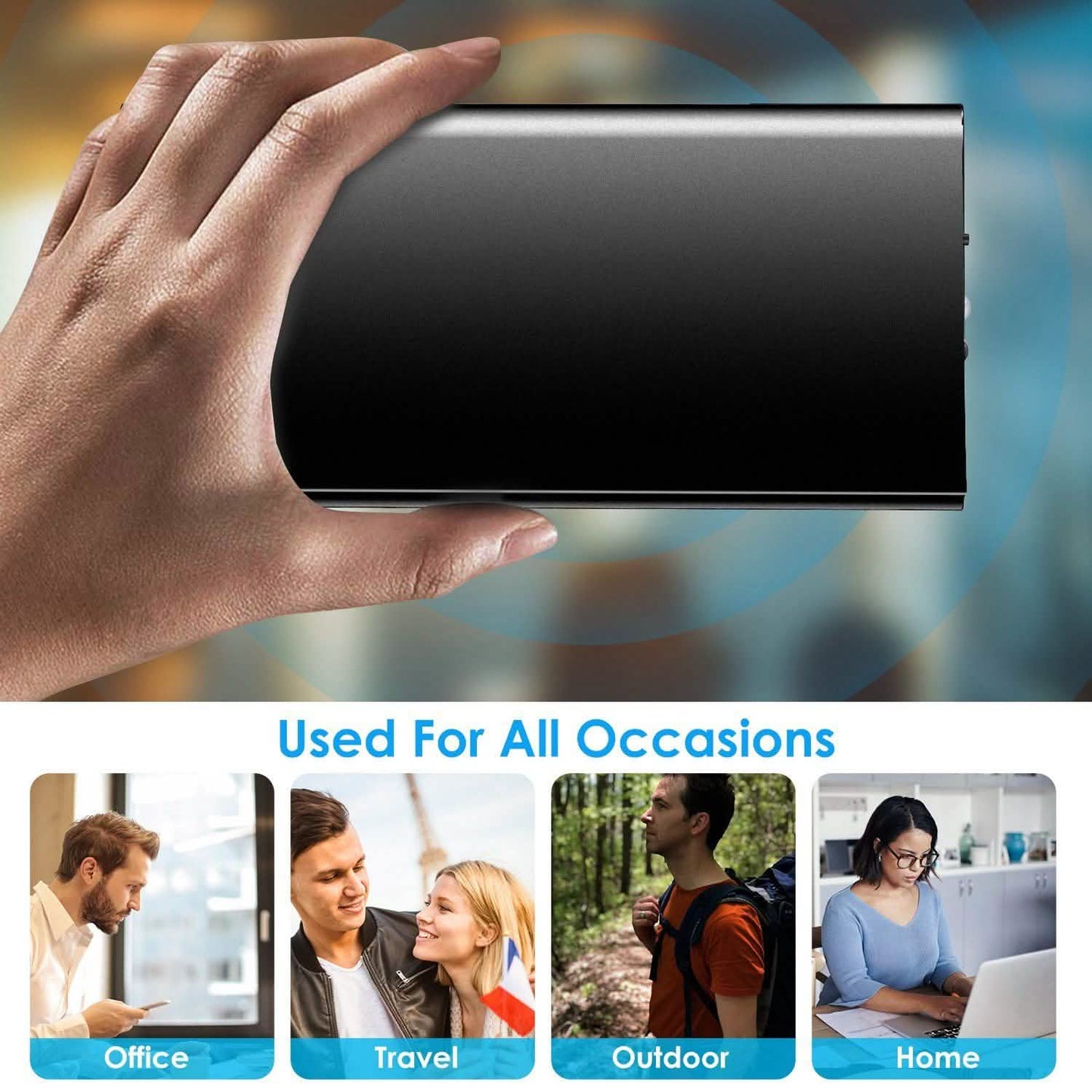 20000mAh Power Bank Ultra Thin External Battery Pack