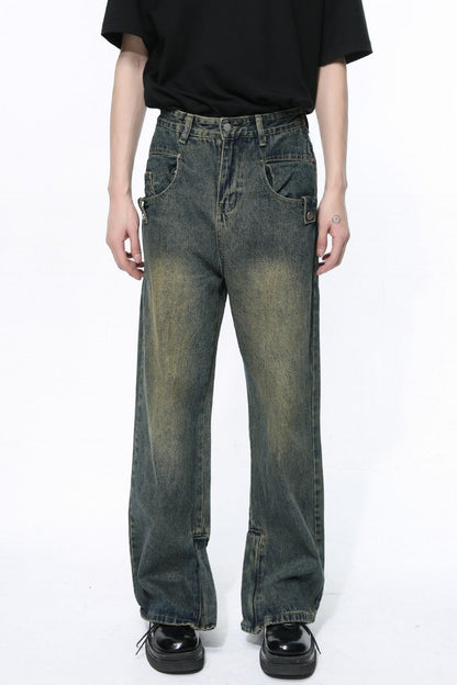 Side Slit Jeans with Pockets