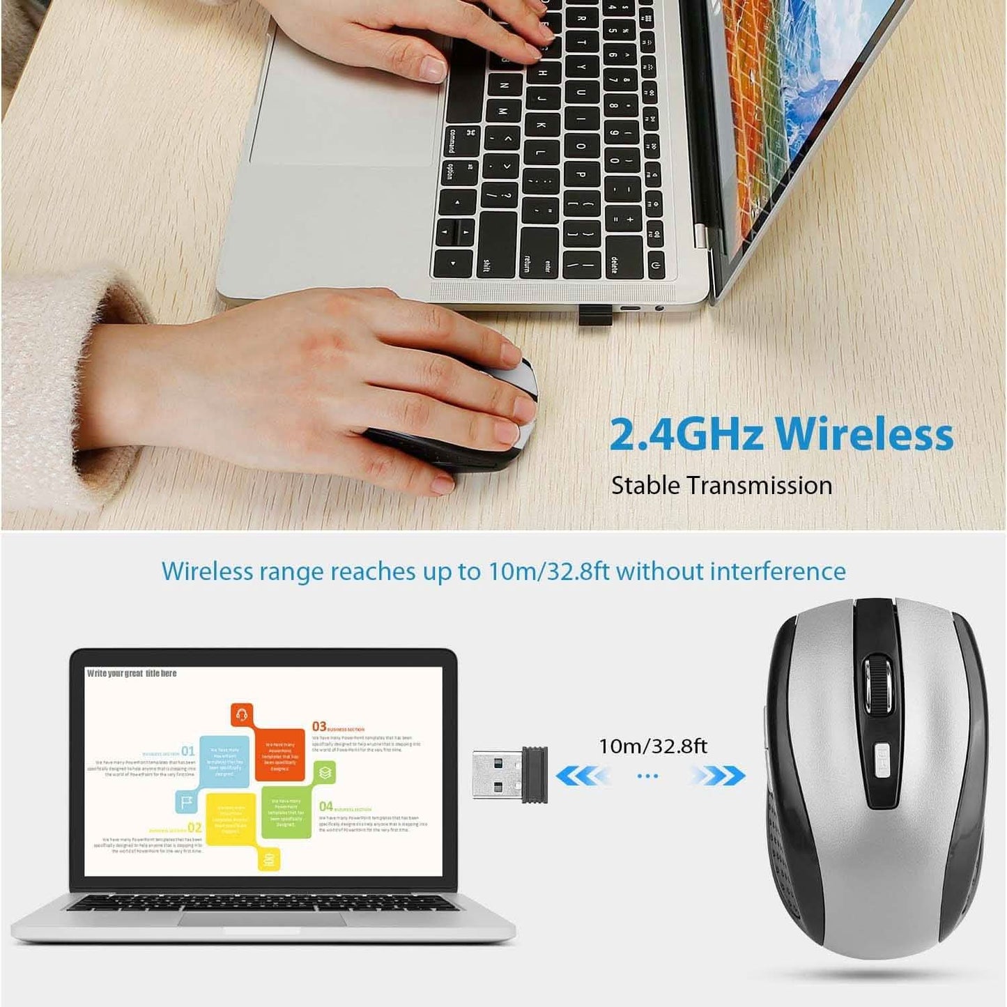 2.4 G Wireless Gaming Mouse Optical