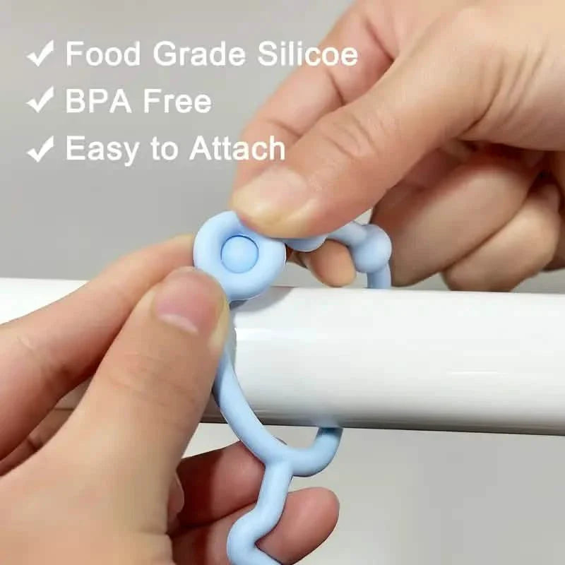 3-Pack: Pacifier Holder Clip with self-Adjusting Bayonet