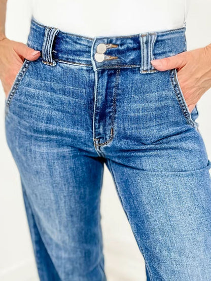 Washed Straight Leg Jeans