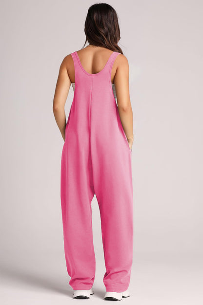 Lovelet V-Neck Wide Strap Overalls