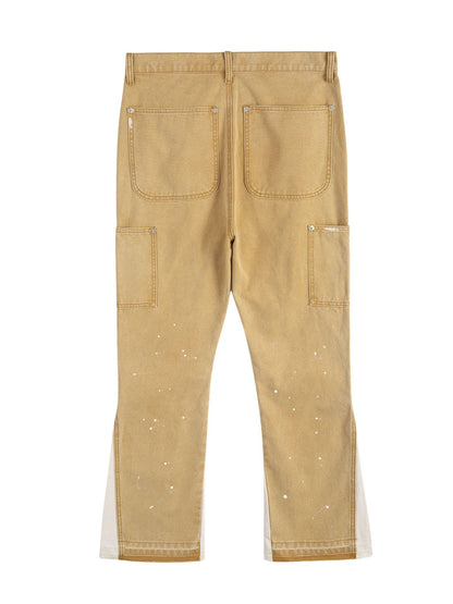 Men's Contrast Washed Bootcut Jeans