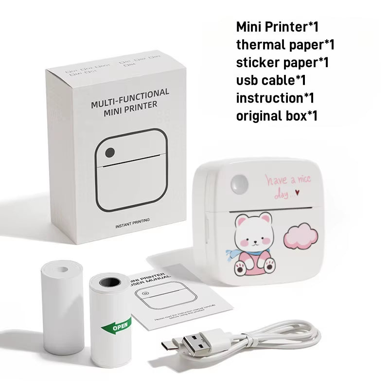 B2 Mini Printer Sticker Thermal Inkless Printer Ios Android Bluetooth Portable Printers Photo Printing Maker for Iphone Xiaomi
