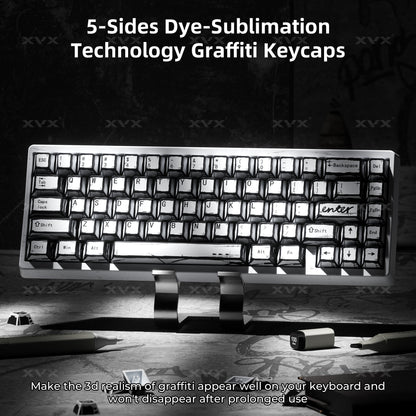 XVX Manga Theme Graffiti Cherry Profile 134-Key Dye-Sub PBT Keycap Set
