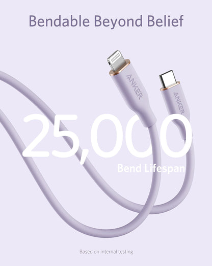 Anker <b>641</b> USB-C to Lightning Cable (Flow, Silicone)