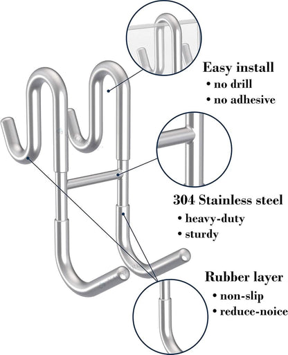 Rust-Resistant Door Mount Shower Hook – Strong Multifunctional Hanging Hook