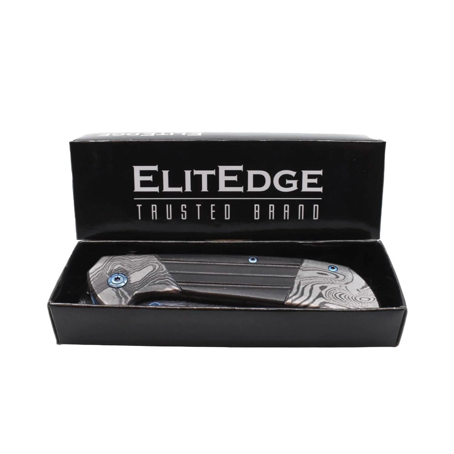 7.75" Titanium & Damascus Folding Knife