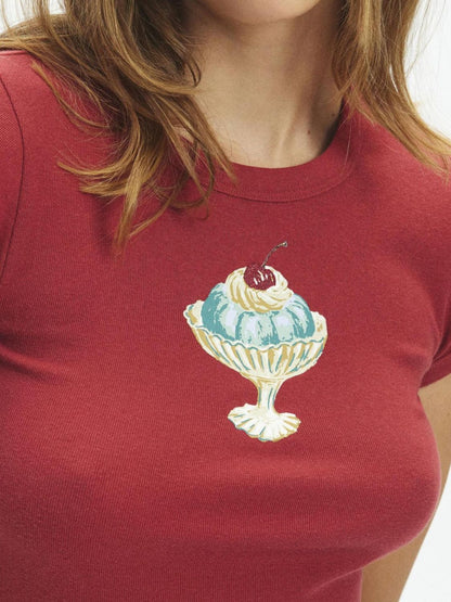 Graphic Round Neck Short Sleeve T-Shirt