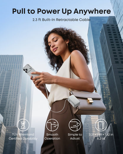 Anker Nano Power Bank (10K, 45W, Built-In Retractable USB-C Cable)