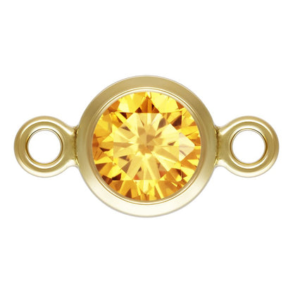 Birthstone Connectors, Gold Filled 14k, 4mm, For Permanent Jewelry