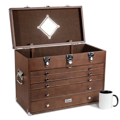 Dark Oak 5-Drawer Top Chest - Gerstner International, GI-T20-D
