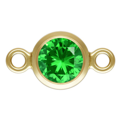 Birthstone Connectors, Gold Filled 14k, 4mm, For Permanent Jewelry
