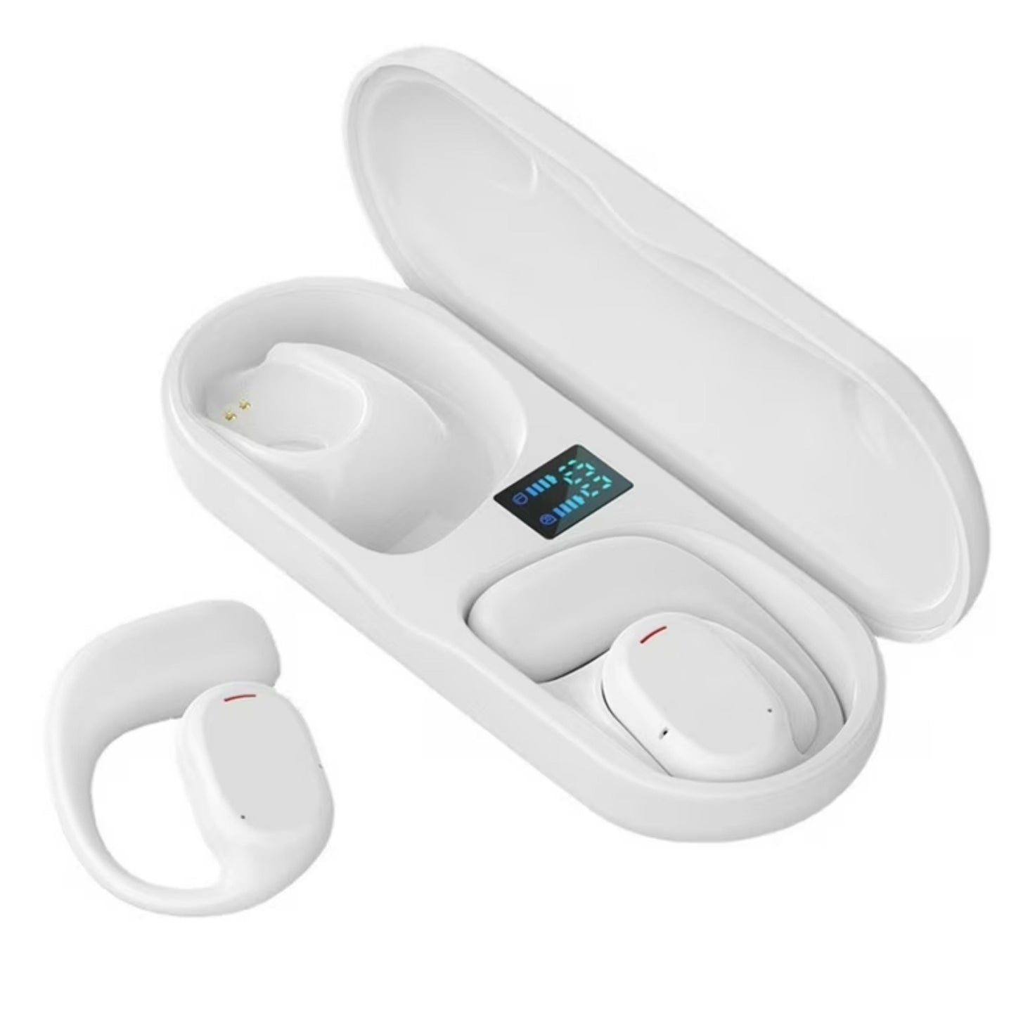 Open-Ear Bone Conduction Wireless Headphones – Earbuds with Ear Hook and Non-Noise Cancelling Design