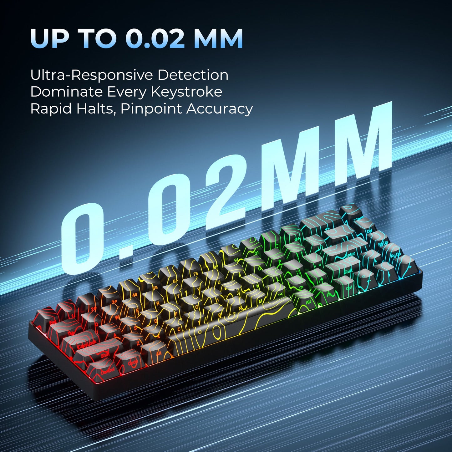 XVX HE68 68% Rapid Trigger Hall Effect Wired Magnetic Gaming Keyboard