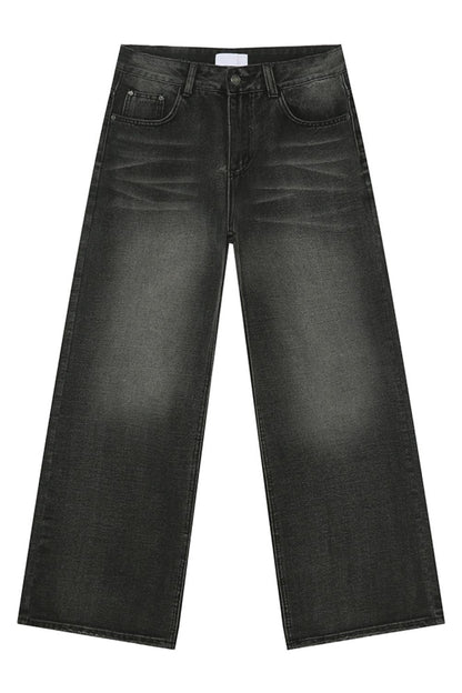 Wide Leg Pocketed Jeans