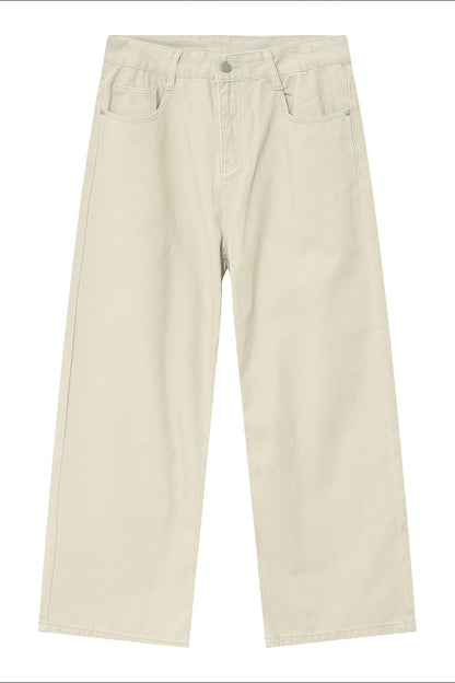 Pocketed Wide Leg Men's Jeans