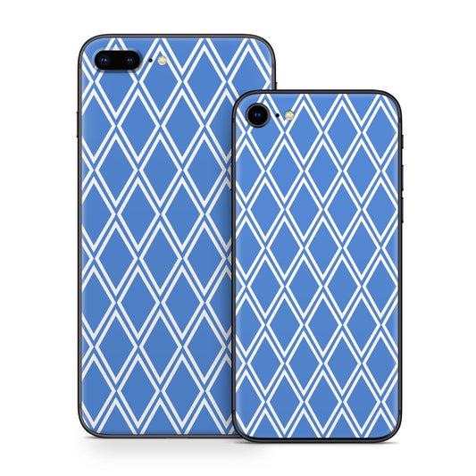 Blue Checks - Apple iPhone 8 Skin