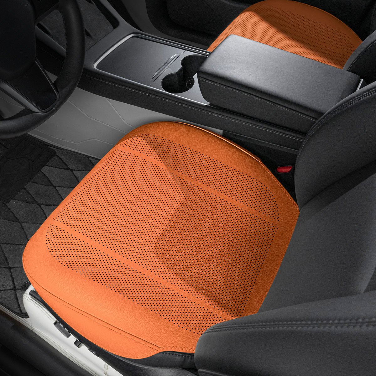 All-Wheather Nappa Leather Car Seat Covers for Tesla Model 3/Y/S/X