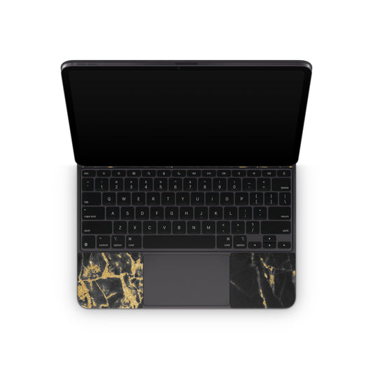 Black Gold Marble - Apple Magic Keyboard for iPad Skin