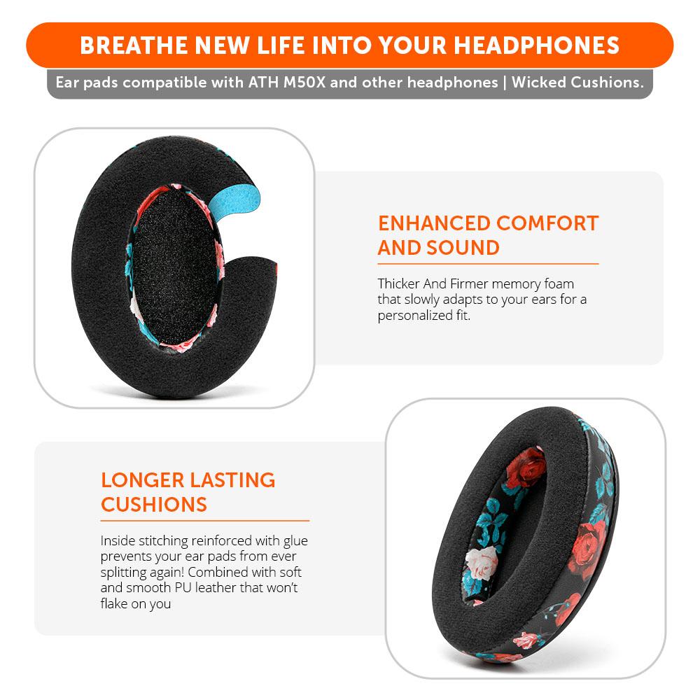 ATH M50X Earpads - Velour Hybrid
