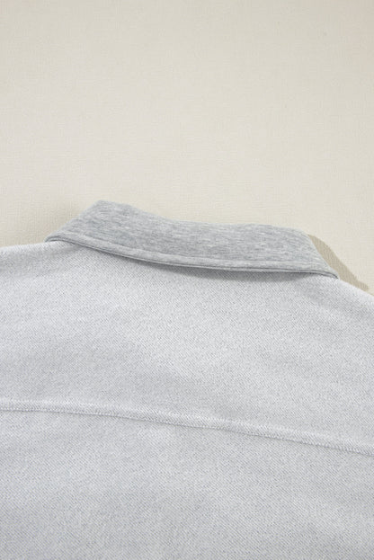 Pocketed Curved Hem Button Up Vest