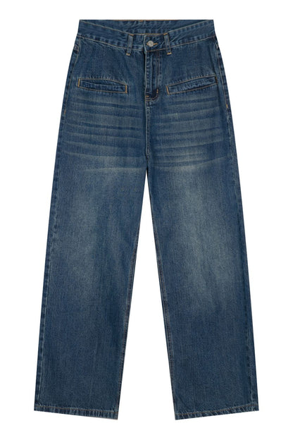Front Pockets Baggy Jeans