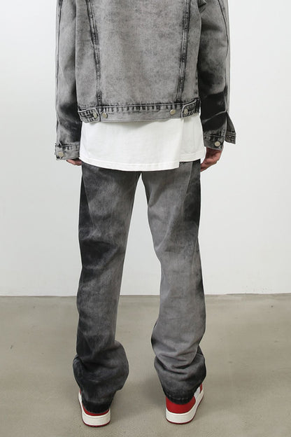 Men's Tie Dye Baggy Jeans with Pockets