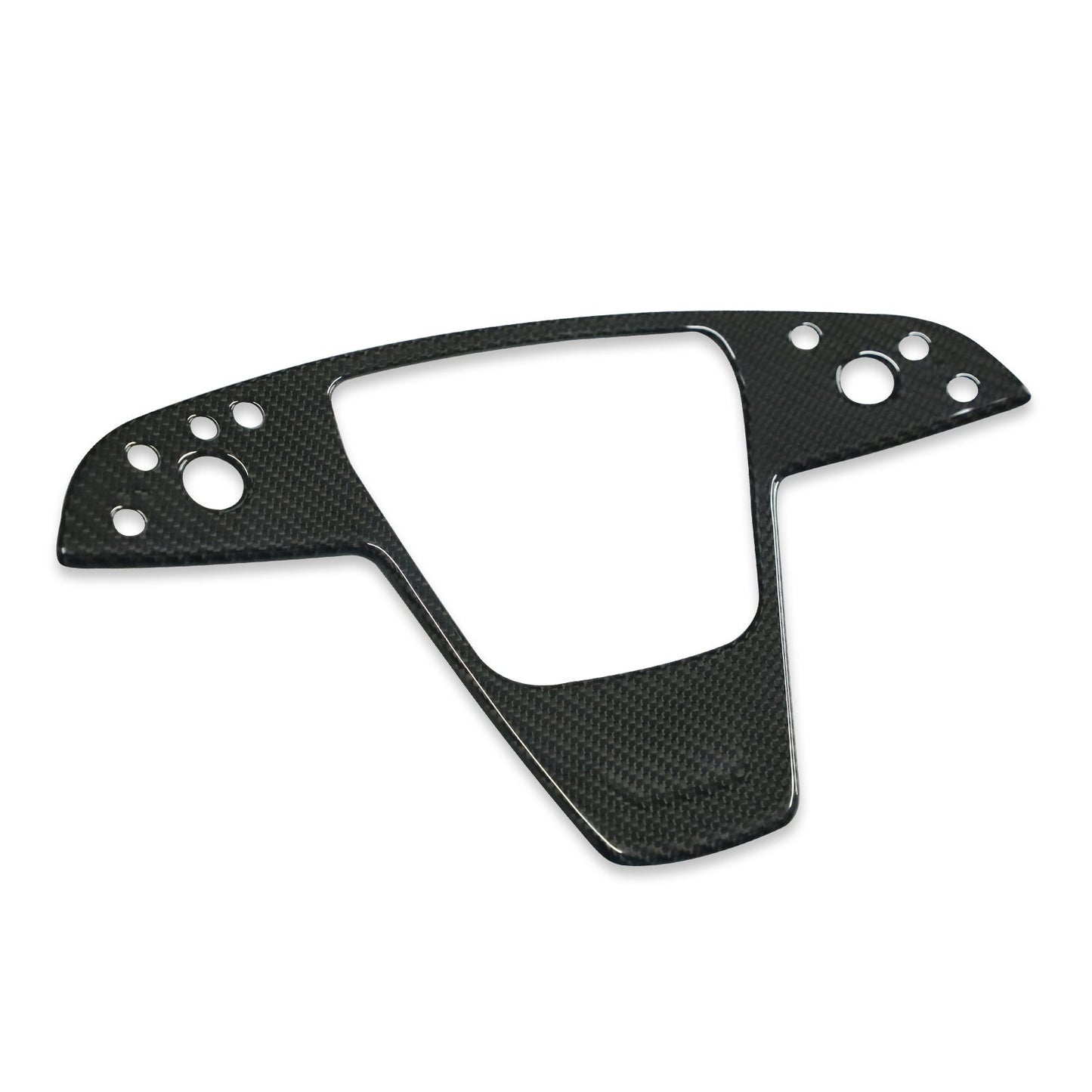 Carbon Fiber Yoke Steering Wheel Trim Panel Cover for Model S/X 2021+