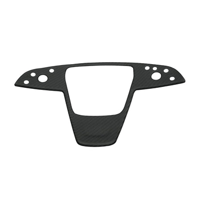 Carbon Fiber Yoke Steering Wheel Trim Panel Cover for Model S/X 2021+