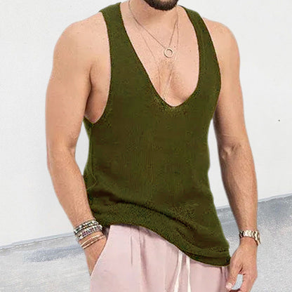 Men's Scoop Neck Knit Tank