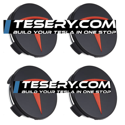 Wheel Center Cap Kit with Puller for Model 3/Y/S/X | 4 Hub Caps + 20 Lug Nut Covers