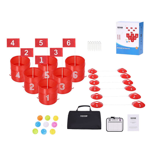 Backyard Golf Game 6 Hole Portable Outdoor Bucket Golf Game for Kids and Adults