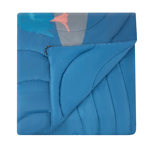 Camping Blanket 75" x 52" Wearable Warm Stadium Blanket Outdoor Printed