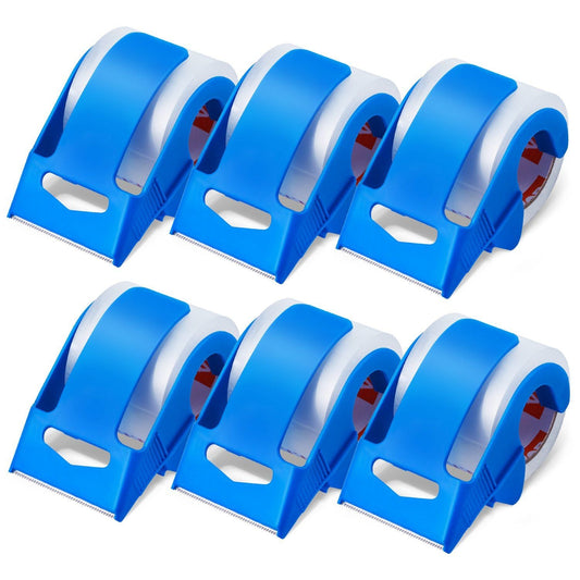 Clear Packing Tape 6 Rolls 25 Yards Clear Shipping Tape with Dispenser 2.7 Mil