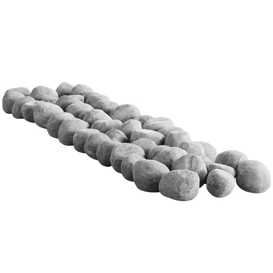 1-2 Inch 48 Pcs Ceramic Fire Pebble Stones Lava Rocks Reusable