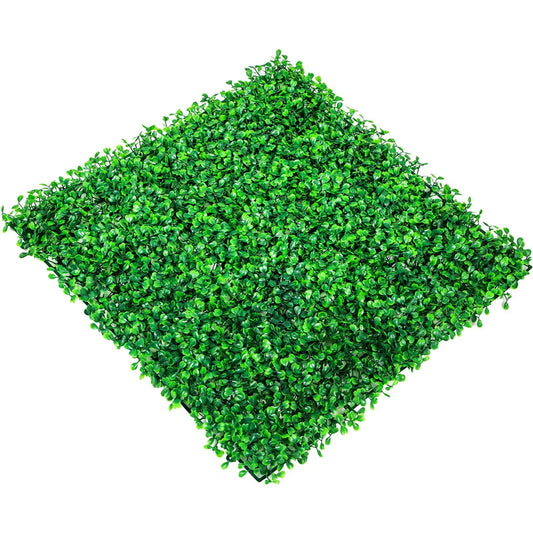 12PCS 10x10 inch Artificial Boxwood Panels, Boxwood Hedge Wall Mat,Artificial Grass Backdrop Wall, Privacy Hedge Screen UV Protected for Outdoor Indoor Garden Fence Backyard
