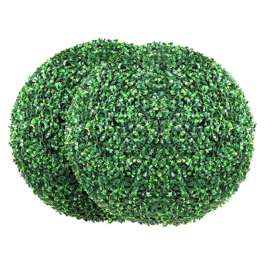 Artificial Topiaries Boxwood Trees, 16' Tall (2 Pieces), Ball-Shape Faux Topiaries Plant, All-year Green Feaux Plant Decorative Balls for Backyard, Balcony,Garden, Wedding and Home Décor