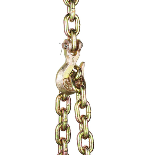 Binder Chain G80 Tie Down Tow Chain with Two Hooks 3/8" x 10.3' 7100 lbs