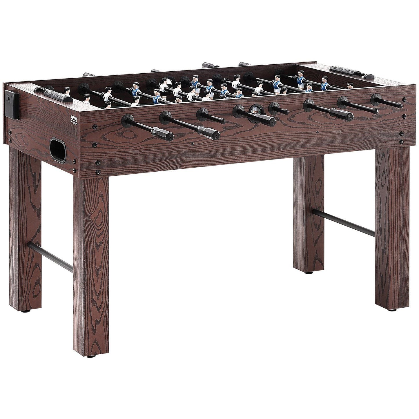 Foosball Table, 55 inch Standard Size Foosball Table, Indoor Full Size Foosball Table for Home, Family, and Game Room, Soccer with Foosball Table Set, Includes 4 Balls and 2 Cup Holders