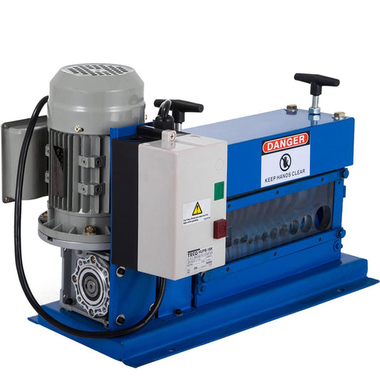 Cable Wire Stripping Machine 18 AWG - 1" OD Wire Range, Portable Powered Wire Stripper Machine 11 Channels 10 Blades,Automatic Wire Stripping Tool 75ft/minute,for Recycling Copper Wire